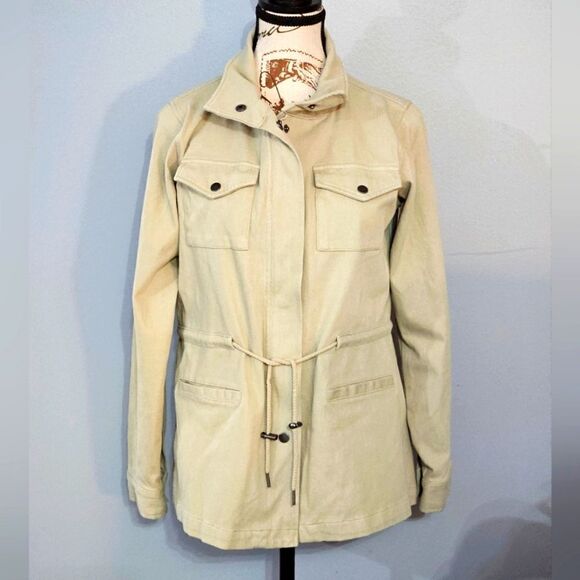 Diane Gilman, medium weight, khaki jacket. NWT, Size S - Picture 1 of 7